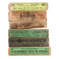 Five Boxes of Vintage Ammunition