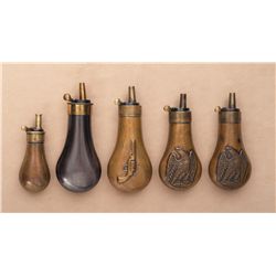 Five American Powder Flasks