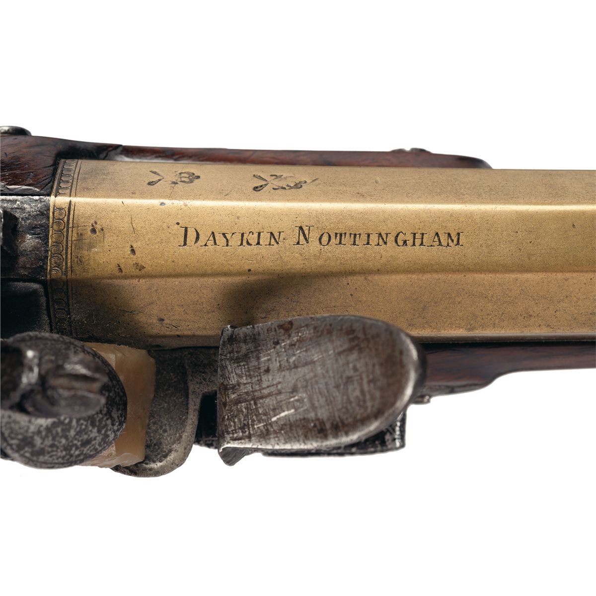 English Flintlock Brass Barrel Blunderbuss Marked Daykin Nottingham ...
