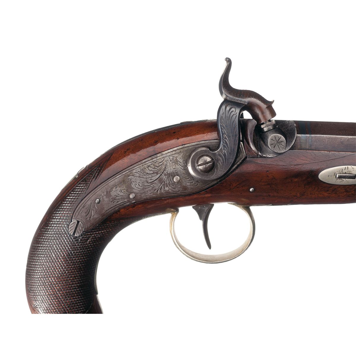 T. Atwood London Damascus Percussion Pistol