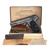 Image 1 : Fine First Year Production Colt Model 1903 Pocket Hammerless Semi-Automatic Pistol with Case, Box an