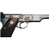 Image 4 : Exceptional, Rare, Like New, Factory Engraved Pre-War Colt Match Target Woodsman .22 Semi-Automatic 
