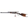 Image 2 : Magnificent Engraved Stevens Model 54 Schuetzen Special Single Shot Rifle with Stevens Scope