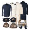 Image 1 : Grouping of Imperial Japanese Navy Uniform Items, Including Officers Tunics, and Japanese Army Helme