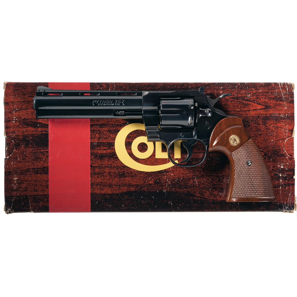 Colt Python Model Double Action Revolver with Box and Extra Grips
