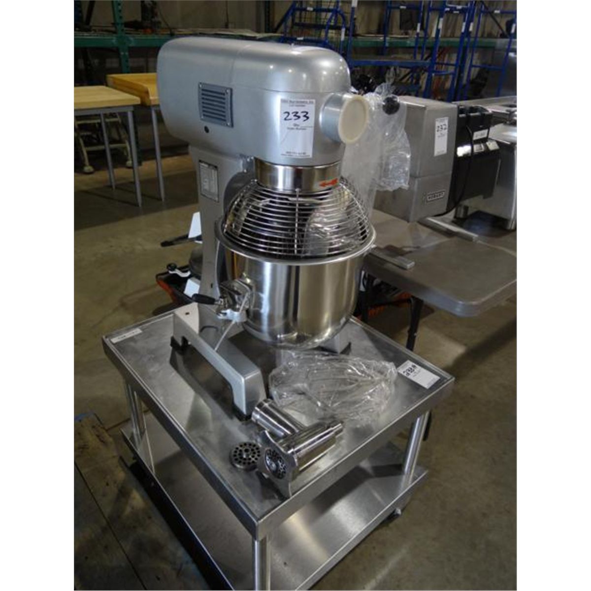 NEW BOXER MOD MIX5120 20QT MIXER W/ S/S BOWL, HOOK, WHIP, PADDLE