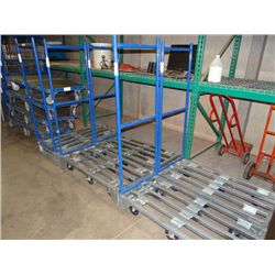 6 WHEEL ALUMINUM STOCKING CART W/ MOVABLE HANDLE
