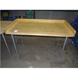 30"X60" WOOD TOP TABLE W/ BACK & SIDE RISER