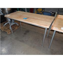 30"X64" WOOD TOP TABLE