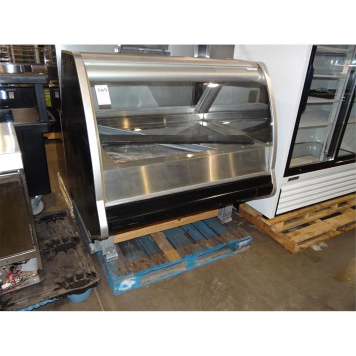 HUSSMAN BKI MOD WDCHI3 4' CURVED GLASS HOT FOOD DISPLAY CASE