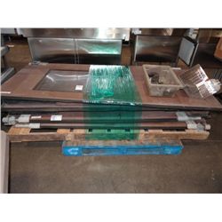 BROWN SWINGING DOORS (X2)