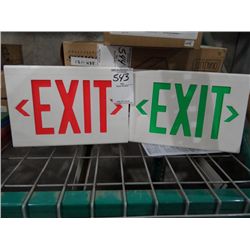 NEW DUAL LITE LEX EXIT SIGN W/ INTERCHANGABLE COVER