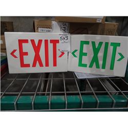 NEW DUAL LITE LEX EXIT SIGN W/ INTERCHANGABLE COVER