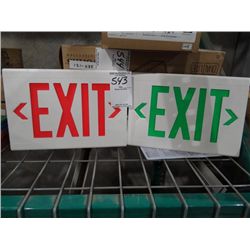 NEW DUAL LITE LEX EXIT SIGN W/ INTERCHANGABLE COVER