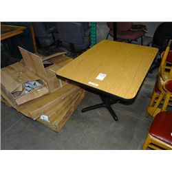 NEW REVERSIBLE TOP 30"X42" TABLES W/ STANDS & BASES (X6)