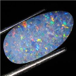 2.8ct Australian Black Opal Doublet Full Fire (GEM-36486)