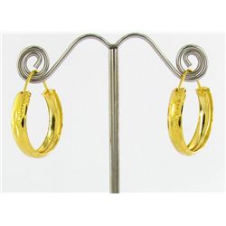 22k Gold Vermeil Earrings 3/4  (JEW-1601)