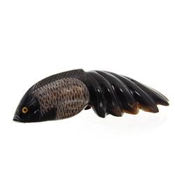 Water Buffalo Horn Scrimshaw Koi RARE  (CLB-461)
