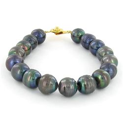 Saltwater Baroque Black Pearl Bracelet (JEW-250P)