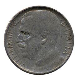 1921 Italy 50c Higher Grade Reeded Variety (COI-7572)