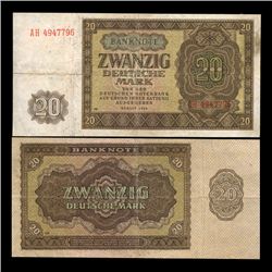 1964 E. Germany 5 Mark Crisp Circulated Note (CUR-05864)