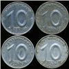 Image 2 : 1948-52 Germany 10pf XF/AU 4Pcs (COI-9874)