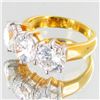 Image 2 : 19.8twc Lab Diamond Gold Vermeil Ring (JEW-3524)