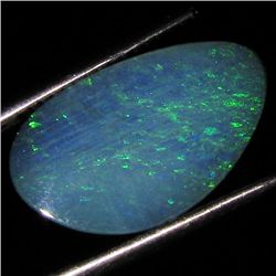 3.55ct Australian Black Opal Doublet Full Fire (GEM-35998)