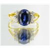 Image 1 : 15twc Lab Dia/Sapphire 22k Gold Vermeil Ring (JEW-2356)