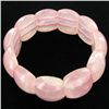 Image 1 : 400twc Natural Rose Quartz Stretch Bangle Bracelet (JEW-3453)