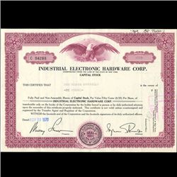 1970s Industrial Electronic Stk Certif Scarce (COI-3436)