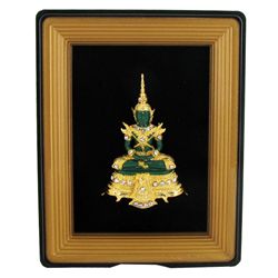 Gilded Framed Bronze Buddha Amulet (DEC-460)