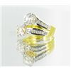 Image 2 : 31twc Lab Diamond 22k Gold Vermeil Ring (JEW-2368)