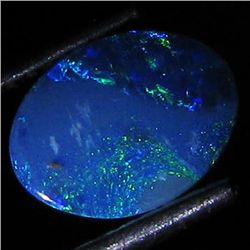 0.77ct Australian Black Opal Doublet Full Fire (GEM-35861)