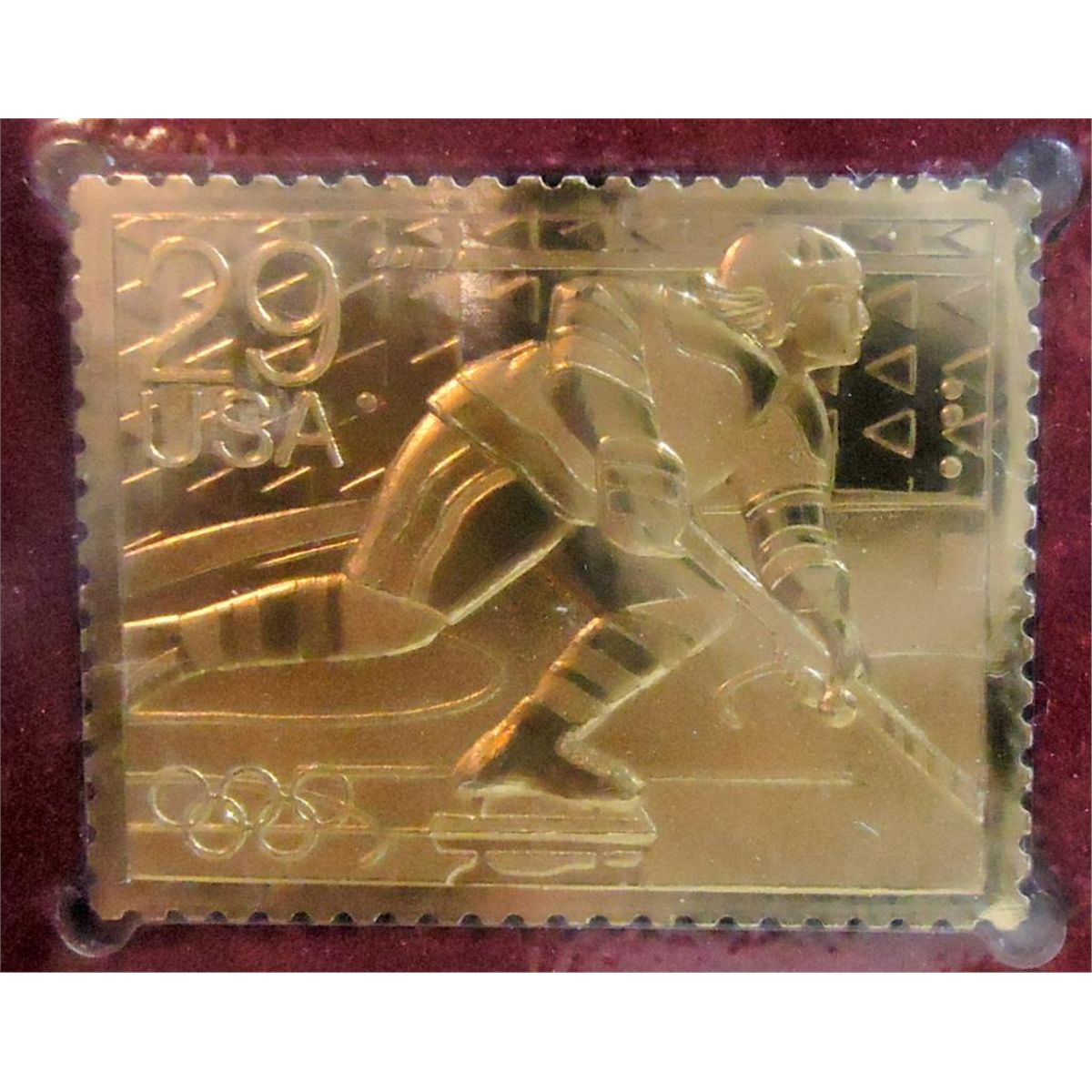 TWO24k Gold 1st Day Issue Stamps of Olympic Games