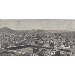ORIGINAL Antique PRINT scene- VIEW OF MECCA