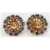 Image 1 : 14KT GOLD AND BLUE SAPPHIRE JACKETS:Earrings have .75ct