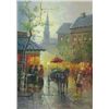 Image 1 : MWF1383N 5x7 Oil on Board Depiciting Street Scape Scene