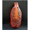 Image 1 : MWF1546 VINTAGE CHINESE AMBER HANDCARVED SNUFF BOTTLE