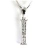 Image 1 : Genuine 0.06 ctw Alphabet Initial Letter I Diamond Necklace 16" 14kt Gold-White