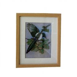 Gemstone Painting Bird 2  - Approx. Wgt. 2.5 kgs. Made of Real Gemstone