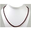 Image 1 : 56.44 ctw Natural Garnet un-cut Necklace with brass clasp