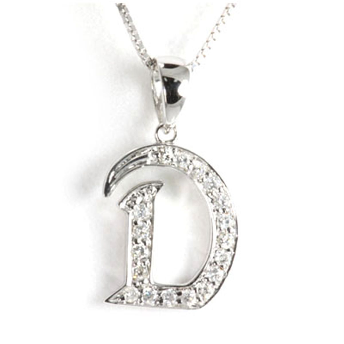Diamond letter d necklace Clearance