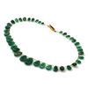 Image 1 : Natural Emeralds Smooth Teardrops Briolettes Graduated Stringing Necklace 109.00ctw with brass clasp