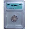 Image 1 : 1837 no stars LG date dime  ICG63  graded right