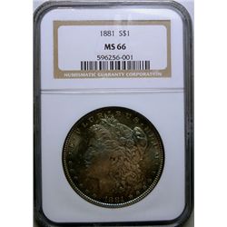 1881 Morgan $  NGC66  66 GS bid = $2700