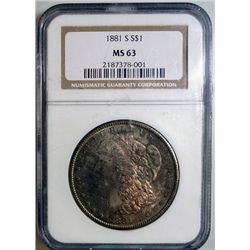 1881S Morgan $  NGC66  63