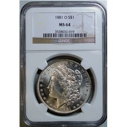 1881O Morgan $  NGC 64