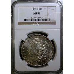 1887S Morgan $  NGC  61