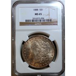 1888 Morgan $  NGC  65